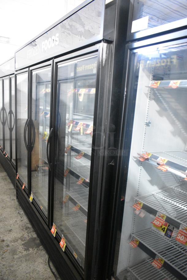2018 True GDM-72F-HC Metal Commercial 3 Door Reach In Freezer Merchandiser w/ Poly Coated Racks. 115/208-230 Volts, 1 Phase. Tested and Working! - Image 2 of 7