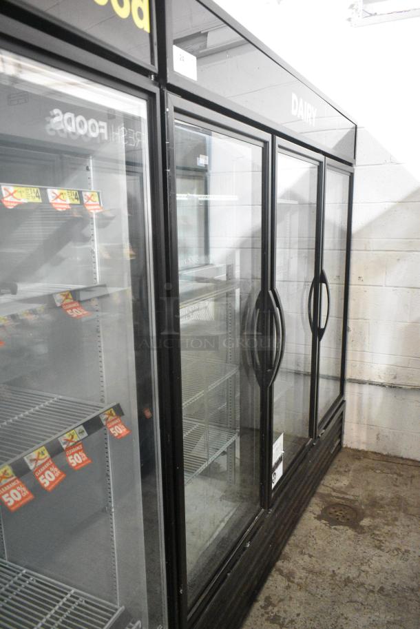 2019 True GDM-72-HC Metal Commercial 3 Door Reach In Cooler Merchandiser w/ Poly Coated Racks. 115 Volts, 1 Phase. Tested and Working! - Image 1 of 6