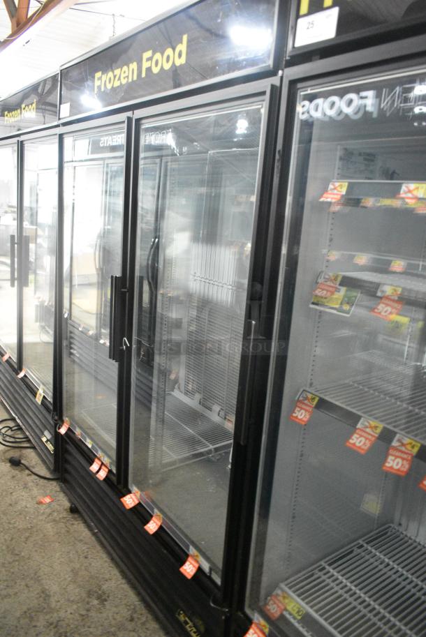 True GDM-49F-LD Metal Commercial 2 Door Reach In Freezer Merchandiser w/ Poly Coated Racks. 115/208-230 Volts, 1 Phase. Tested and Working! - Image 1 of 7