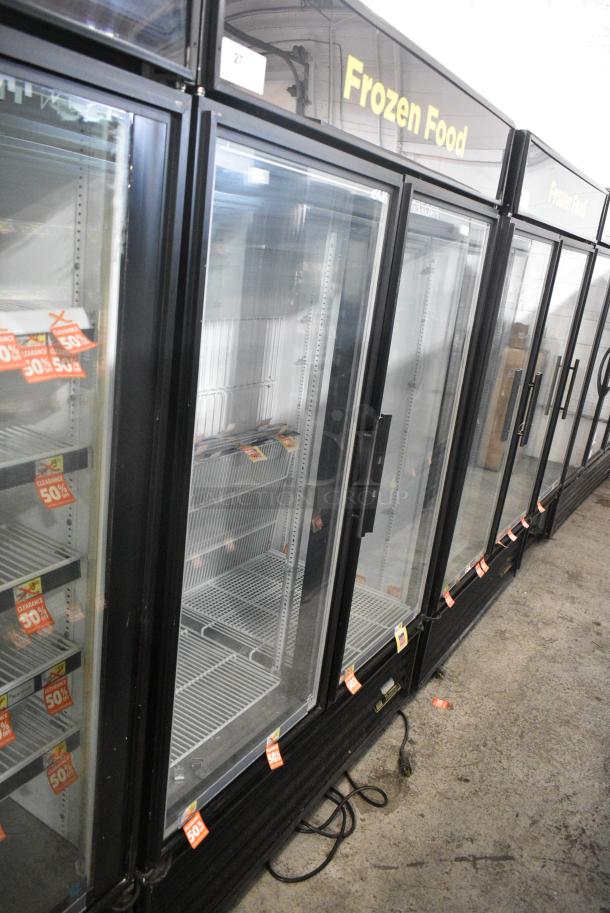True GDM-49F-LD Metal Commercial 2 Door Reach In Freezer Merchandiser w/ Poly Coated Racks. 115/208-230 Volts, 1 Phase. Tested and Working! - Image 2 of 8