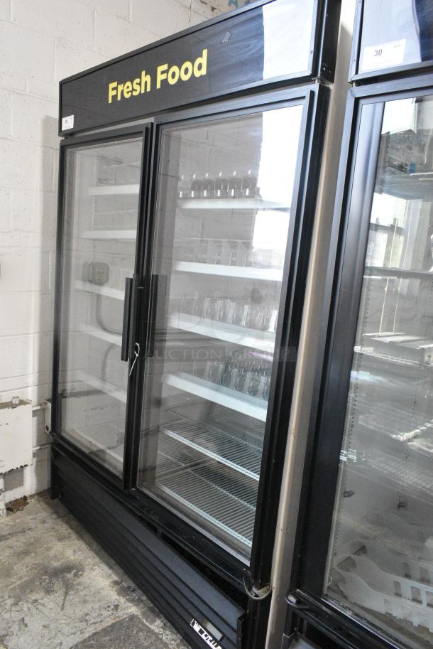 True GDM-49-LD Metal Commercial 2 Door Reach In Cooler Merchandiser w/ Poly Coated Racks. 115 Volts, 1 Phase. Tested and Working! - Image 1 of 5