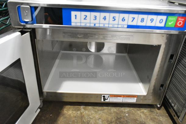 BRAND NEW SCRATCH AND DENT! 2025 Solwave SWAHD21 Stainless Steel Commercial Countertop Microwave Oven. 208/240 Volts, 1 Phase. - Image 2 of 4