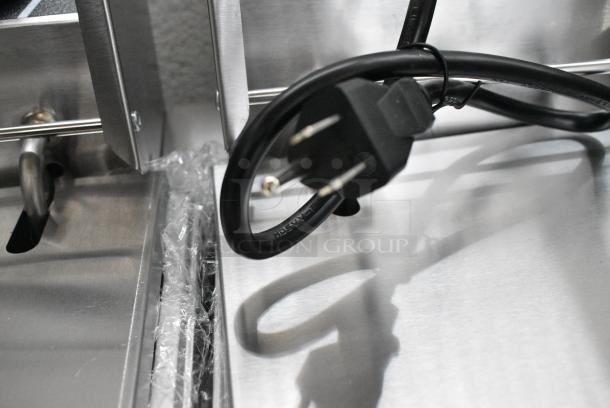 BRAND NEW SCRATCH AND DENT! 2024 EF-82 Stainless Steel Commercial Countertop Electric Powered 2 Bay Fryer w/ 2 Metal Baskets and 2 Lids. 110 Volts, 1 Phase. - Image 3 of 5