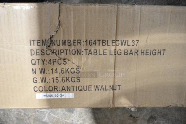 BRAND NEW SCRATCH AND DENT! Box of 4 Lancaster Table & Seating 164TBLEGWL37 Bar Height Table Leg - Image 3 of 3