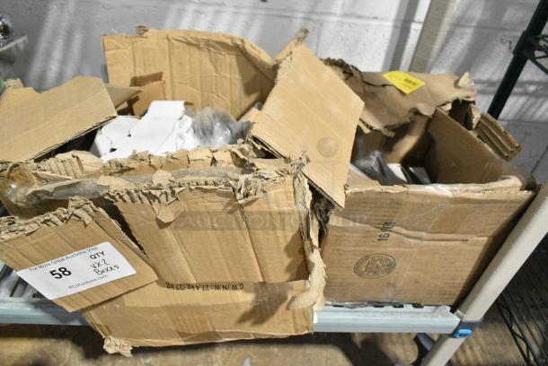 ALL ONE MONEY! Lot of Various BRAND NEW SCRATCH AND DENT! Items Including 267290010 , Acopa Atglen 8 1/2" 18/0 Stainless Steel Medium Weight Tablespoon / Serving Spoon - 12/Case, 267020008 DOMINION 18/0 DINNER KNIFE. - Image 1 of 5
