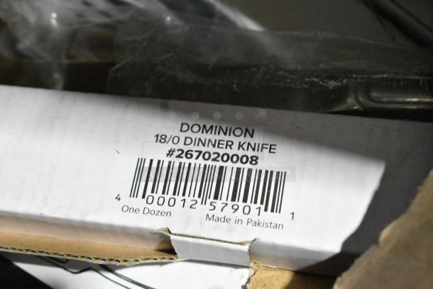 ALL ONE MONEY! Lot of Various BRAND NEW SCRATCH AND DENT! Items Including 267290010 , Acopa Atglen 8 1/2" 18/0 Stainless Steel Medium Weight Tablespoon / Serving Spoon - 12/Case, 267020008 DOMINION 18/0 DINNER KNIFE. - Image 5 of 5