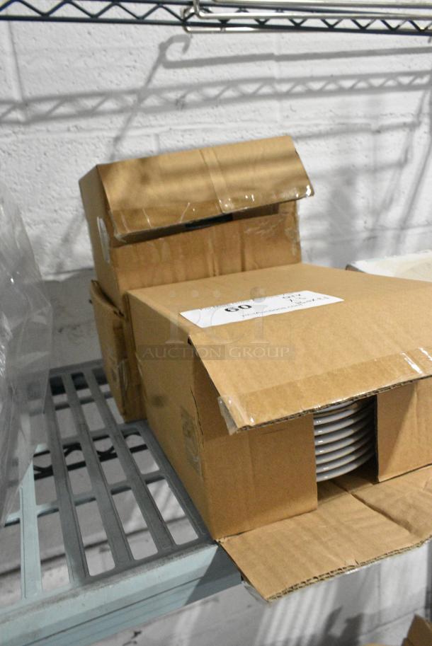 3 BRAND NEW SCRATCH AND DENT! Boxes of 12 White Ceramic Plates. 3 Times Your Bid! - Image 2 of 2