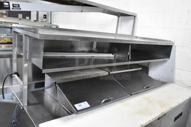 Delfield Stainless Steel Commercial Sandwich Salad Prep Table Bain Marie Mega Top w/ 4 Drawers and Over Shelf. 115 Volts, 1 Phase. Tested and Working! - Image 3 of 7