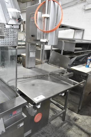 Hollymatic 2805 Metal Commercial Floor Style Meat Saw. 230 Volts, 3 Phase.