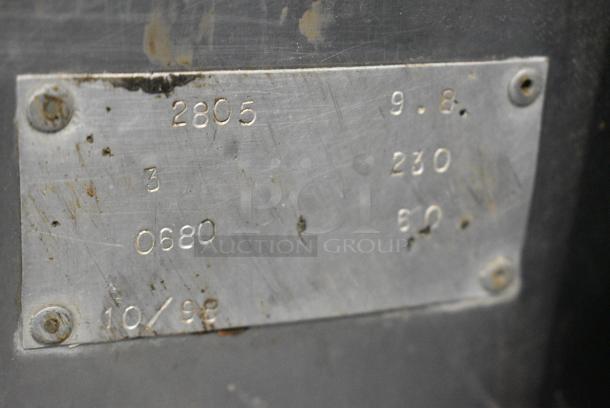 Hollymatic 2805 Metal Commercial Floor Style Meat Saw. 230 Volts, 3 Phase. - Image 6 of 6