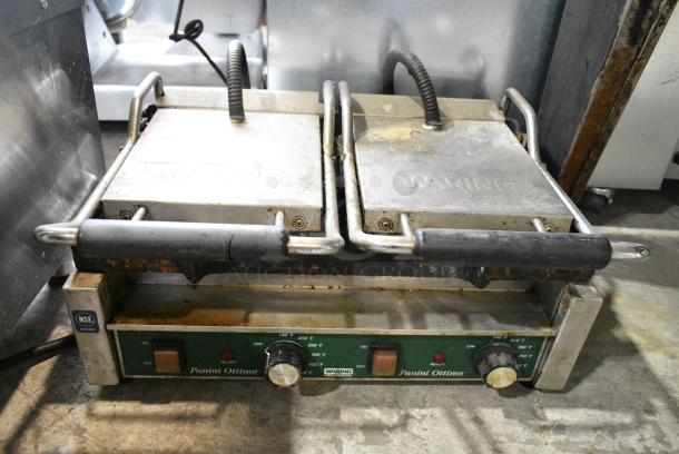 Waring WDG300 Stainless Steel Commercial Countertop Double Panini Press. 240 Volts, 1 Phase. - Image 1 of 6