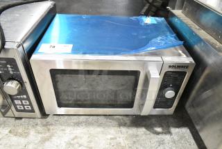 2023 Solwave 180MW1000D Stainless Steel Commercial Countertop Microwave Oven. 120 Volts, 1 Phase.