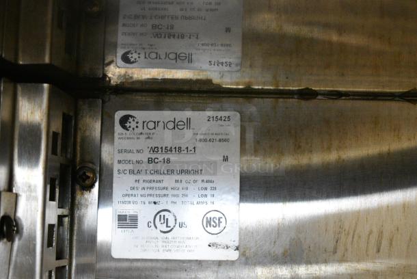 Randell BC-18 Stainless Steel Commercial Blast Chiller w/ 4 Probes. 115/230 Volts, 1 Phase. - Image 5 of 5