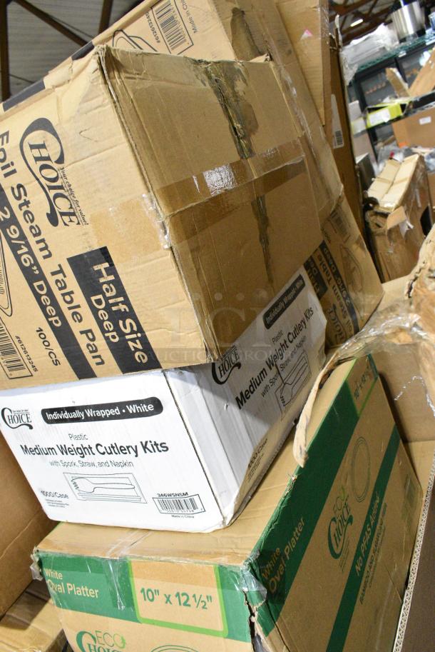 20 BRAND NEW SCRATCH AND DENT! Items Including 500L1020W Choice White Hot Paper Cup Travel Lid for 10-24 oz. Standard Cups and 8 oz. Squat Cups - 1000/Case, 50016W Choice 16 oz. White Poly Paper Hot Cup - 1000/Case, Portion Cups. 20 Times Your Bid! - Image 3 of 7
