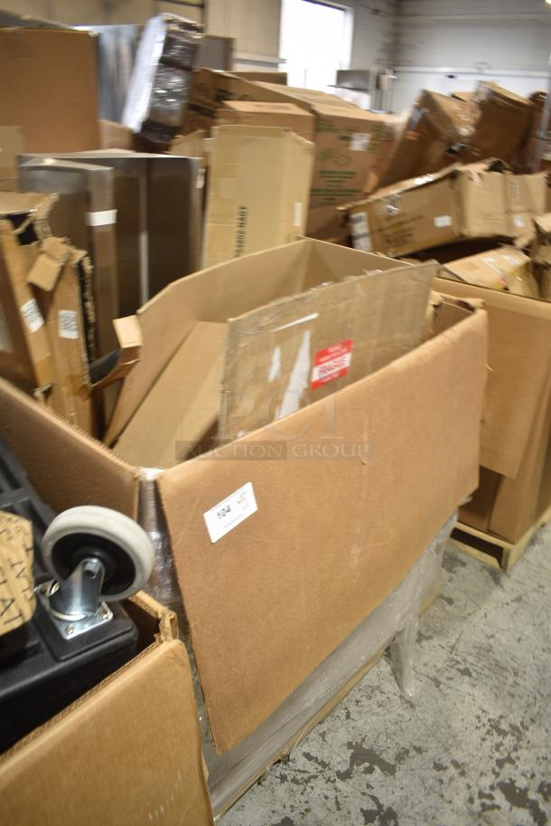 12 BRAND NEW SCRATCH AND DENT! Items Including Wood Kneeling Chair, 612509LCO Choice 9" Round Standard Weight Foil Take-Out Pan with Board Lid - 200/Case, 600HSMS1848 Regency Wall-Mounted 48" x 17 1/2" Hand Sink for (2) 8" Center Faucets, 92246320 Choice Deluxe 8 Qt. Full Size Gold Accent Chafer. 12 Times Your Bid! - Image 2 of 9