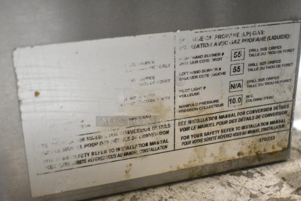 Cooking Performance Group CPG Stainless Steel Commercial Propane Gas Powered Flat Top Griddle. - Image 7 of 8