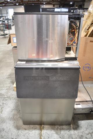 Manitowoc SY0604A Stainless Steel Commercial Ice Head on Commercial Ice Bin. 208-230 Volts, 1 Phase.