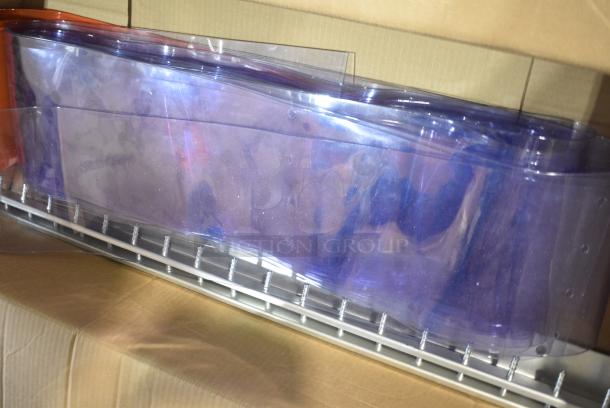 BRNAD NEW SCRATCH AND DENT! Curtron QSD-8-50-UM-72X96 72"W x 96"H Transparent Clear PVC Strip Door - Standard Grade - Image 3 of 7