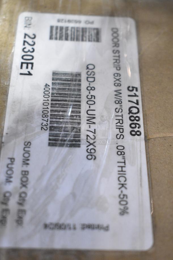 BRNAD NEW SCRATCH AND DENT! Curtron QSD-8-50-UM-72X96 72"W x 96"H Transparent Clear PVC Strip Door - Standard Grade - Image 7 of 7
