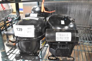 3 Motors Including Tecumseh AE1022E-212-B4, Embraco NEKW60Z, Tecumseh AE1168E-209-B4. 3 Times Your Bid!