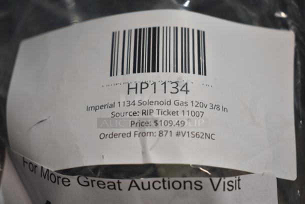 BRAND NEW SCRATCH AND DENT! HP1134 Imperial 1134 Solenoid Gas 120v 3/8 In - Image 6 of 6