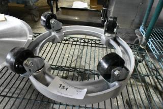 BRAND NEW SCRATCH AND DENT! Metal Mixing Bowl Dolly on Commercial Casters
