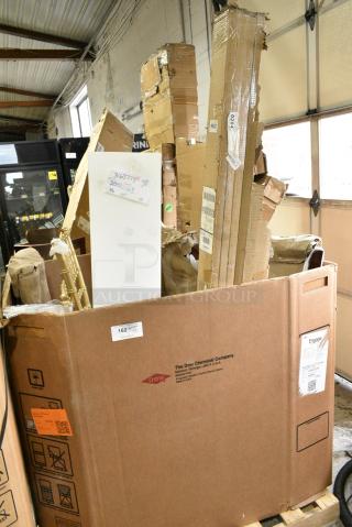 8 BRAND NEW SCRATCH AND DENT! Items Including Chrome Finish Poles, 109APR1826L Regency 20 Pan Side Load Bun / Sheet Pan Rack - Unassembled. 8 Times Your Bid!