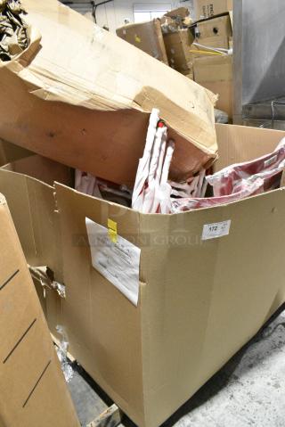 9 BRAND NEW SCRATCH AND DENT! Red Outdoor Chair. 9 Times Your Bid!