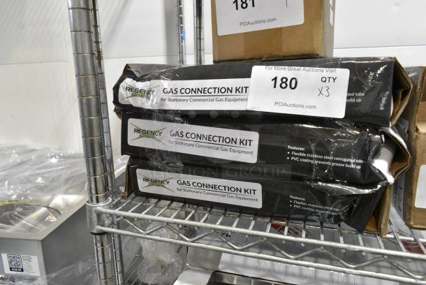 3 BRAND NEW SCRATCH AND DENT! Regency 600GKS3448 48" Stationary Gas Connector Hose Kit with 2 Elbows and Full Port Valve - 3/4". 3 Times Your Bid! - Image 2 of 3