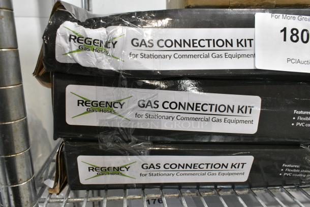 3 BRAND NEW SCRATCH AND DENT! Regency 600GKS3448 48" Stationary Gas Connector Hose Kit with 2 Elbows and Full Port Valve - 3/4". 3 Times Your Bid! - Image 3 of 3