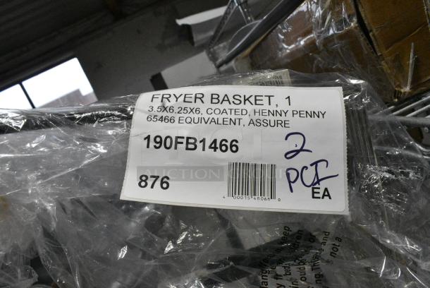 2 BRAND NEW SCRATCH AND DENT! 190FB1466 13 1/2" x 6 1/4" x 6" Half Size Fryer Basket with Back Hook. 2 Times Your Bid! - Image 3 of 3