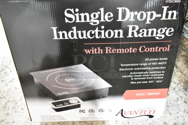 BRAND NEW SCRATCH AND DENT! Avantco DC1800 Drop-In / Countertop Induction Range / Cooker with Remote Control. 120 Volts, 1 Phase. - Image 3 of 3
