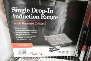 BRAND NEW SCRATCH AND DENT! Avantco DC1800 Drop-In / Countertop Induction Range / Cooker with Remote Control. 120 Volts, 1 Phase.