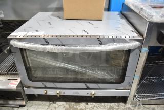 BRAND NEW SCRATCH AND DENT! 2024 KoolMore KM-CTCO-44 Stainless Steel Commercial Electric Powered Convection Oven. 208-240 Volts, 1 Phase.