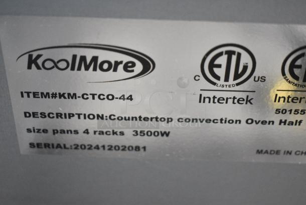 BRAND NEW SCRATCH AND DENT! 2024 KoolMore KM-CTCO-44 Stainless Steel Commercial Electric Powered Convection Oven. 208-240 Volts, 1 Phase. - Image 8 of 9