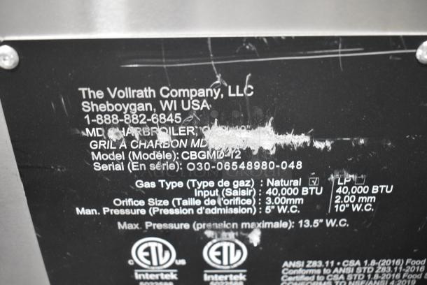 BRAND NEW SCRATCH AND DENT! Vulcan CBGMD-12 Stainless Steel Commercial Countertop Natural Gas Powered Charbroiler Grill. 40,000 BTU. - Image 6 of 7