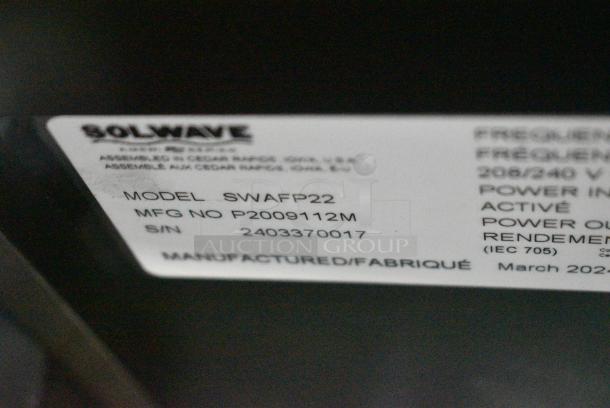 BRAND NEW SCRATCH AND DENT! 2024 Solwave SWAFP22 Ameri-Series Heavy-Duty Commercial Steamer Microwave Oven. 208/240 Volts, 1 Phase. - Image 7 of 8
