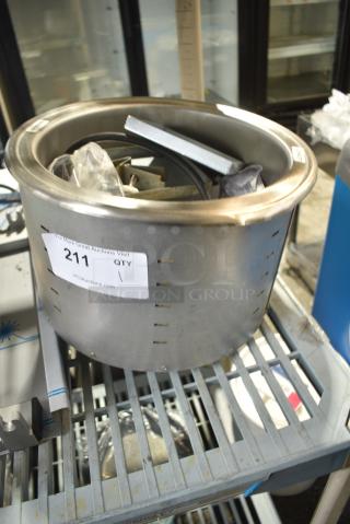 BRAND NEW SCRATCH AND DENT! Metal Round Drop In Food Warmer Well.