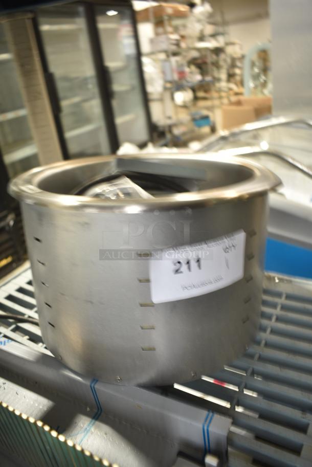 BRAND NEW SCRATCH AND DENT! Metal Round Drop In Food Warmer Well. - Image 2 of 5