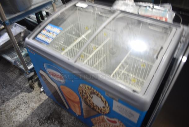 AHT RIO S 100 Metal Commercial 2 Door Chest Freezer Merchandiser w/ Baskets. 115 Volts, 1 Phase. Tested and Working! - Image 3 of 7