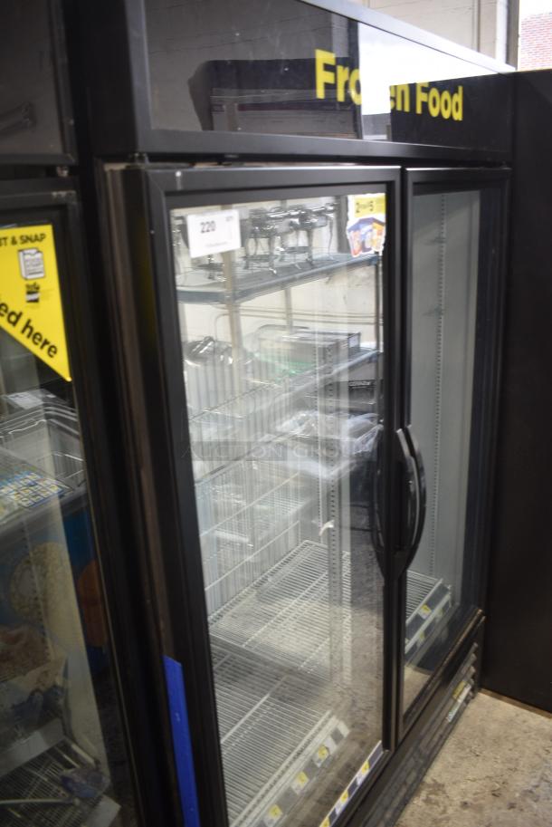 2018 True GDM-49F-HC Metal Commercial 2 Door Reach In Freezer Merchandiser w/ Poly Coated Racks. 115/208-230 Volts, 1 Phase. Tested and Working! - Image 2 of 8