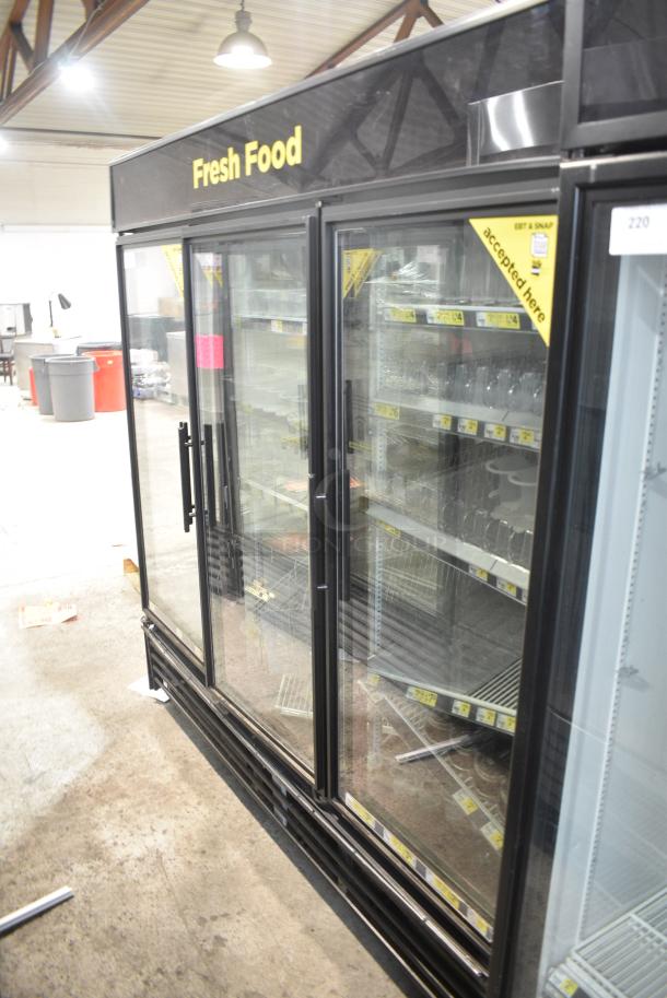 True GDM-72-HC Metal Commercial 3 Door Reach In Cooler Merchandiser w/ Poly Coated Racks. 115 Volts, 1 Phase. Tested and Working! - Image 1 of 9