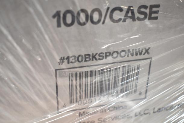28 BRAND NEW SCRATCH AND DENT! Items Including 130BKSPOONWX Choice Black Extra Heavy Weight Wrapped Polystyrene Plastic Teaspoon - 1000/Case, 127P100C Choice 1 oz. Clear Plastic Souffle Cup / Portion Cup - 2500/Case, 485UJ7TN Choice 7 3/4" Jumbo Clear Unwrapped Straw - 12000/Case, 127CH08 Choice 8 oz. Clear RPET Tall Hinged Deli Container - 200/Case, 433BR1852SACK Choice 1/8 52 lb. Brown Paper Barrel Sack - 500/Case, 612P527 Choice 7" Clear Round Plastic Dome Lid - 500/Case, 346BKFSNM Choice Medium Weight Black Wrapped Polypropylene Plastic Cutlery Set with Napkin - 250/Case, 612LOB4LBCO Choice 4 lb. Oblong Foil Take-Out Container with Board Lid - 100/Case, 795PTOWHT T-Out 6x5x3 Paper WHT 300, 394345M Noble NexGen Powder-Free Disposable Black Hybrid 3 Mil Thick Gloves - Medium - 1000/Case. 28 Times Your Bid! - Image 4 of 21