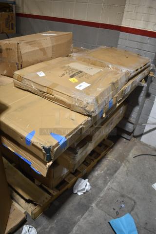 12 BRAND NEW SCRATCH AND DENT! Items Including 460EG2460 SHELF 24X60 GREEN EPOXY 920, 600TS3636S Regency 36" x 36" 16 Gauge Stainless Steel Commercial Work Table with Undershelf, 73AVF30WLFO Boltic 30" Wall-Mounted 2-Speed Oscillating Fan - 120V, 2 3492424ANTWA Lancaster Table & Seating Industrial 24" x 24" Solid Wood Live Edge Table Top with Rustic Walnut Finish, 164TCOLRD425 Lancaster Table & Seating 25 3/16" x 4" Standard Height Table Base Column and Rod. 12 Times Your Bid!