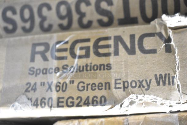 12 BRAND NEW SCRATCH AND DENT! Items Including 460EG2460 SHELF 24X60 GREEN EPOXY 920, 600TS3636S Regency 36" x 36" 16 Gauge Stainless Steel Commercial Work Table with Undershelf, 73AVF30WLFO Boltic 30" Wall-Mounted 2-Speed Oscillating Fan - 120V, 2 3492424ANTWA Lancaster Table & Seating Industrial 24" x 24" Solid Wood Live Edge Table Top with Rustic Walnut Finish, 164TCOLRD425 Lancaster Table & Seating 25 3/16" x 4" Standard Height Table Base Column and Rod. 12 Times Your Bid! - Image 3 of 9