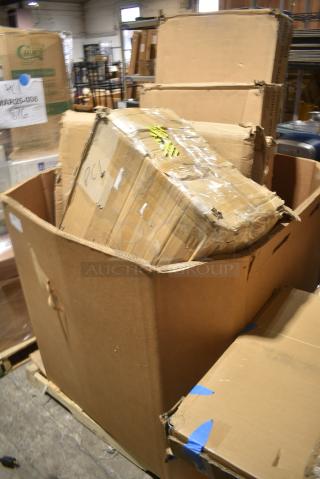 6 BRAND NEW SCRATCH AND DENT! Items Including 164TCOLRD431 Lancaster Table & Seating 31 11/16" x 4" Counter Height Table Base Column and Rod, 460EC2436BSK Regency 24" x 36" NSF Chrome Shelf Basket, 465B2448KE5 Steelton 24" x 48" NSF Black Epoxy 5-Shelf Kit with 72" Posts, 465B2460KE4 Steelton 24" x 60" NSF Black Epoxy 4-Shelf Kit with 72" Post. 6 Times Your Bid!