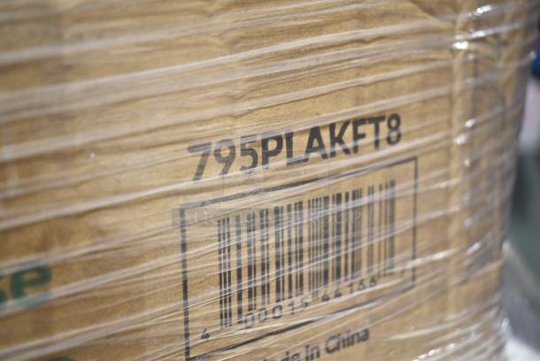 30 BRAND NEW SCRATCH AND DENT! Items Including 795PLAKFT8 EcoChoice Kraft PLA Lined Compostable #8 Take-Out Container 6" x 4 3/4" x 2 1/2" - 300/Case, 130TRAY16 Visions Black PET Plastic 16" Thermoform Catering / Deli Tray - 25/Case, 347RP6WHSS Visions Wave 6" White Plastic Plate - 180/Case, 612P527 Choice 7" Clear Round Plastic Dome Lid - 500/Case, 3 2400 Towels, 500MFTN Lavex Natural Brown Kraft M-Fold (Multifold) Towel - 4000/Case. 30 Times Your Bid! - Image 3 of 10