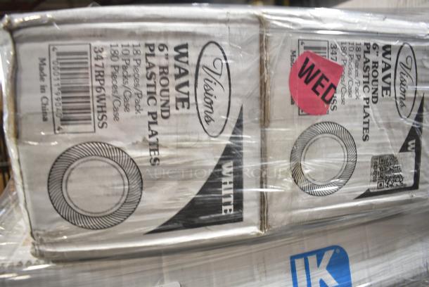 30 BRAND NEW SCRATCH AND DENT! Items Including 795PLAKFT8 EcoChoice Kraft PLA Lined Compostable #8 Take-Out Container 6" x 4 3/4" x 2 1/2" - 300/Case, 130TRAY16 Visions Black PET Plastic 16" Thermoform Catering / Deli Tray - 25/Case, 347RP6WHSS Visions Wave 6" White Plastic Plate - 180/Case, 612P527 Choice 7" Clear Round Plastic Dome Lid - 500/Case, 3 2400 Towels, 500MFTN Lavex Natural Brown Kraft M-Fold (Multifold) Towel - 4000/Case. 30 Times Your Bid! - Image 6 of 10