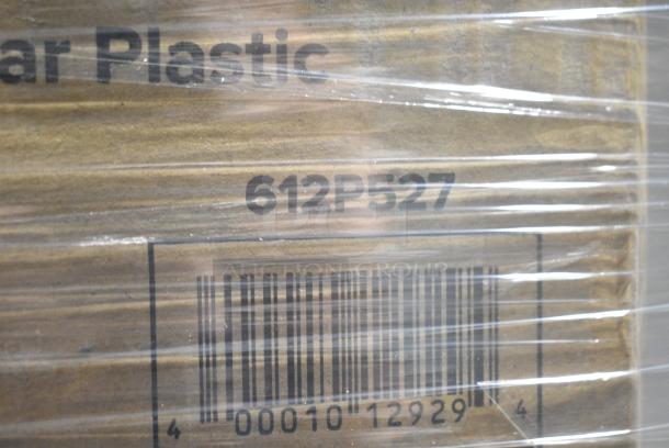 30 BRAND NEW SCRATCH AND DENT! Items Including 795PLAKFT8 EcoChoice Kraft PLA Lined Compostable #8 Take-Out Container 6" x 4 3/4" x 2 1/2" - 300/Case, 130TRAY16 Visions Black PET Plastic 16" Thermoform Catering / Deli Tray - 25/Case, 347RP6WHSS Visions Wave 6" White Plastic Plate - 180/Case, 612P527 Choice 7" Clear Round Plastic Dome Lid - 500/Case, 3 2400 Towels, 500MFTN Lavex Natural Brown Kraft M-Fold (Multifold) Towel - 4000/Case. 30 Times Your Bid! - Image 8 of 10