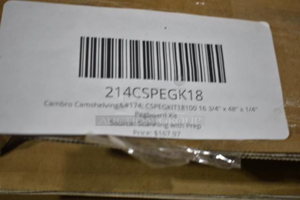 25 BRAND NEW SCRATCH AND DENT! Items Including 245WEDGEWH Choice [DIM] White Plain Corrugated SUS Pizza Slice Box with Window - 400/Case, Cambro Camshelving&#174; CSPEGKIT18100 16 3/4" x 48" x 1/4" Pegboard Kit 214CSPEGK18, 9591355262 Libbey Brandware 135 5262 Regency 8 7/8" 18/0 Stainless Steel Medium Weight Dinner Knife - 12/Case, 407SFPANNS8 Choice 8" x 3" Non-Stick Aluminized Steel Springform Cake Pan. 25 Times Your Bid! - Image 6 of 8